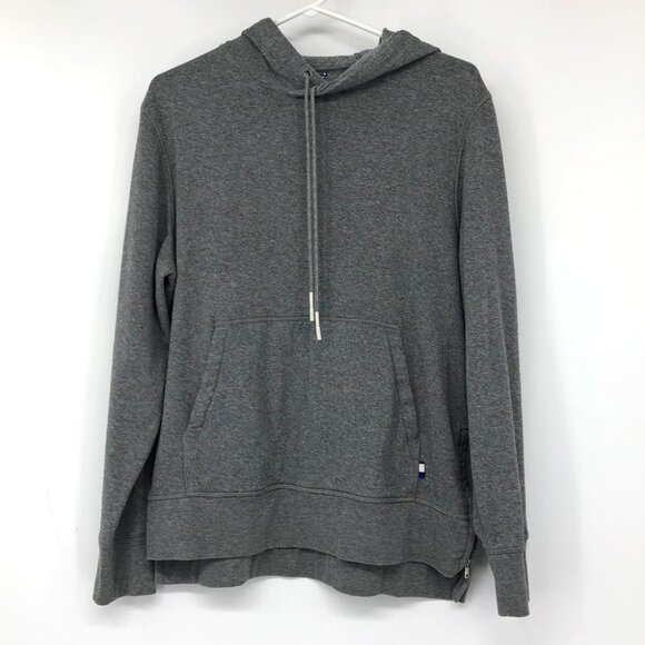 Kit and Ace men’s  pullover grey drawstring fleece hoodie with side zipper M/L - Picture 15 of 16
